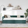 vidaXL Estrutura de Cama de Canto Verde Escuro 90 cm x 200 cm Veludo