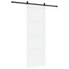 vidaXL Porta Deslizante Branco e Preto 83 x 232 cm