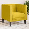 vidaXL Sof&aacute; chesterfield veludo amarelo
