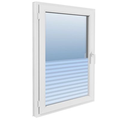 vidaXL Película de privacidade fosca para janelas às riscas 0,9x50 m