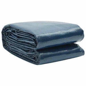 vidaXL Pel&iacute;cula p/ piscina PE solar flutuante 549 cm preto e azul