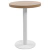 vidaXL Mesa bistr&ocirc; 60 cm MDF castanho-claro