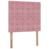 moldura de cama otomana vidaXL com colch&otilde;es rosa 100x200cm veludo