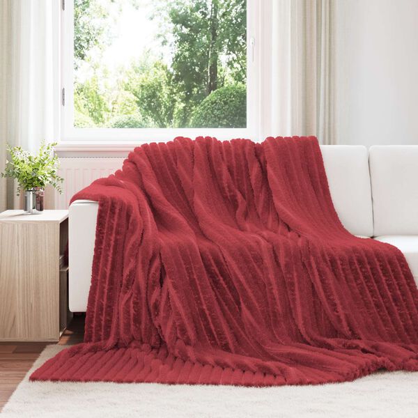 vidaXL Cobertor Vermelho Bordeaux 270 x 240 cm L&atilde;