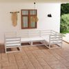 vidaXL 6 pcs conjunto lounge de jardim pinho maci&ccedil;o