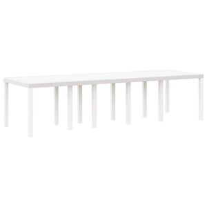 vidaXL Mesa de Jardim Branco 300 x 100 x 73 cm vime PE