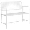 vidaXL Banco de jardim Branco Liso 103,5 x 51,5 x 90 cm A&ccedil;o