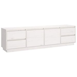 vidaXL M&oacute;vel de TV 176x37x47,5 cm madeira de pinho maci&ccedil;a branco