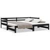 vidaXL Estrutura sof&aacute;-cama de puxar sem colch&atilde;o 80x200 cm preto