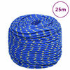 vidaXL Corda de barco 10 mm 25 m polipropileno azul
