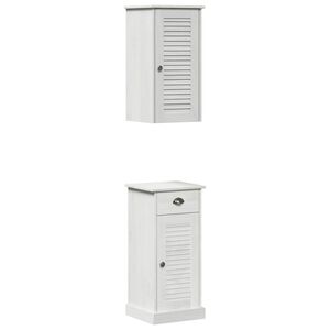 vidaXL Arm&aacute;rio de Banheiro VIGO 2 unid. Branco e Branco Antigo