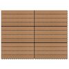 vidaXL Telha de Deck 6 pcs Castanho 60 x 30 cm WPC