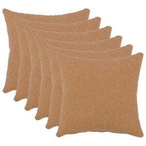 vidaXL Capa almofada 6 pcs HEERLEN Bege 30 x 30 cm Boucl&eacute;