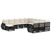 vidaXL Conjunto de Sof&aacute; de Jardim 12 unid. Preto vime PE