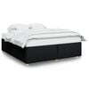 vidaXL Estrutura de cama sem colch&atilde;o 180x200 cm tecido preto