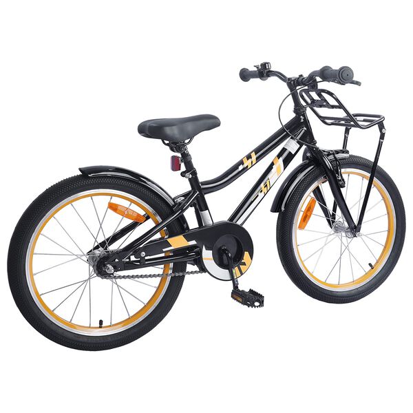 vidaXL Bicicleta Infantil 18 Polegadas para 5-7 anos Laranja e Preto