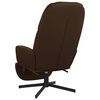 vidaXL Cadeira de descanso com apoio de p&eacute;s couro artificial castanho