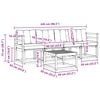vidaXL Conjunto de Sof&aacute;s para Exterior 5 pcs Natural e Bege