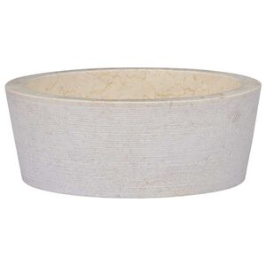 vidaXL Lavat&oacute;rio &Oslash;40x15 m&aacute;rmore cor creme