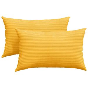 vidaXL Travesseiros de Sof&aacute; 2 pcs Amarelo Claro 50 x 30 cm