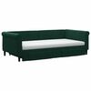 vidaXL Sof&aacute;-cama c/ gavet&atilde;o e gavetas 100x200 cm veludo verde-escuro
