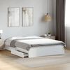 vidaXL Estrutura cama c/ gavetas 120x190cm derivados de madeira branco