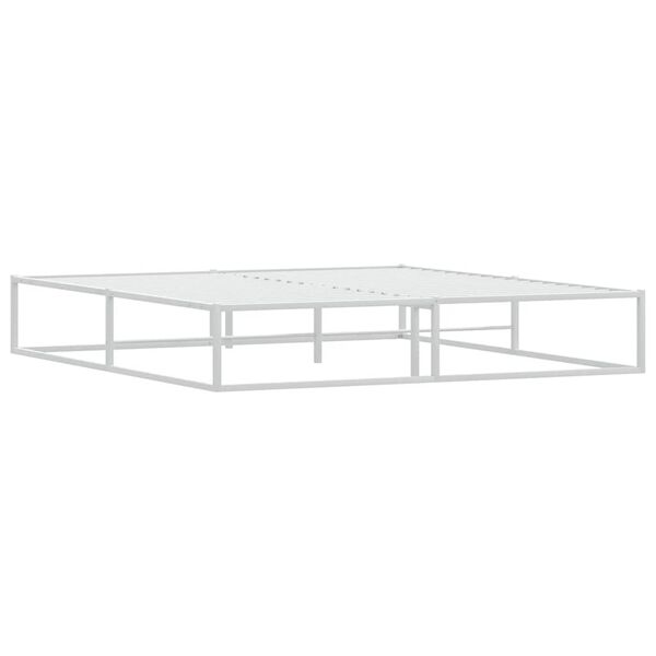 vidaXL Estrutura de cama sem colch&atilde;o branco 180x200 cm metal
