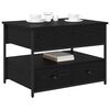 vidaXL Mesa de centro com gaveta Carvalho Preto 70 x 50 x 54.5 cm