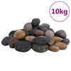 vidaXL Seixos polidos 10 kg 5-8 cm multicor