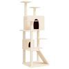vidaXL &Aacute;rvore para gatos c/ postes arranhadores sisal 153 cm cor creme