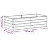 vidaXL Canteiro elevado de jardim 160x80x45cm a&ccedil;o galvanizado prateado