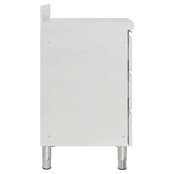 vidaXL Armário de cozinha comercial com 3 gavetas 50x60x96 cm