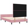 vidaXL Cama Box com cabeceira Rosa 120 x 190 cm Veludo