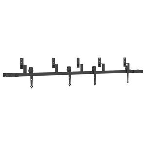 vidaXL Kit de ferragens para porta deslizante 213,5 cm a&ccedil;o preto