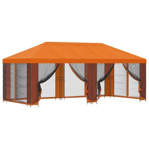 vidaXL Gazebo com paredes laterais 6 x 3 m Laranja Poli&eacute;ster e A&ccedil;o 190