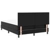 vidaXL Cama Box com colch&atilde;o Preto 140 x 190 cm Couro sint&eacute;tico