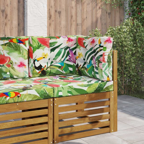 vidaXL Almofada para Sof&aacute; Externo 3 pcs colorido Poli&eacute;ster