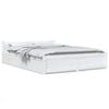 vidaXL Estrutura de cama com gavetas 160x200 cm branco