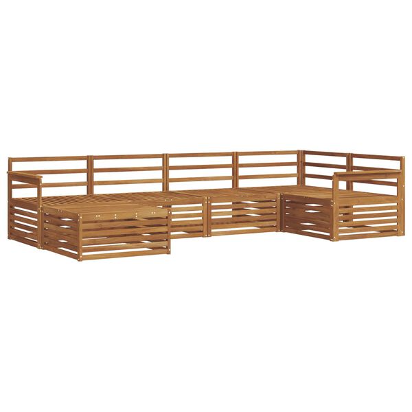 vidaXL Conjunto de Sof&aacute;s para Exterior 6 pcs Natural