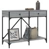vidaXL Mesa consola 100x39x78,5 cm derivados madeira cinzento sonoma