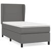 vidaXL Cama com molas/colch&atilde;o 80x200 cm couro artificial cinza
