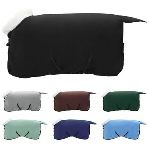 vidaXL Cobertor de Cavalo Preto 95 cm Fleece polar