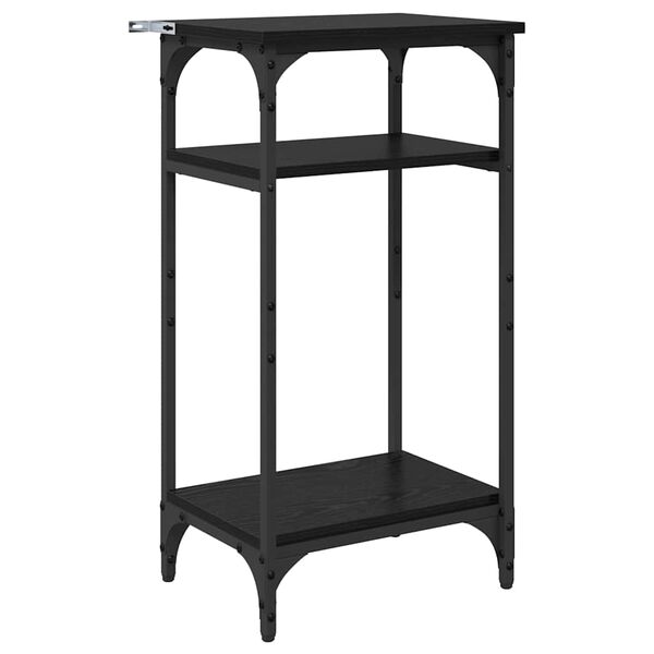 vidaXL Mesa Lateral Carvalho Preto 40 x 30 x 75 cm Madeira processada