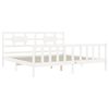 vidaXL Estrutura cama Super King Size c/ cabeceira madeira branco