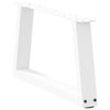 vidaXL P&eacute;s para mesa de centro em V 2 pe&ccedil;as Branco 50x(30-31,3) cm A&ccedil;o