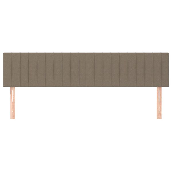 vidaXL Cabeceiras cinzento-acastanhado 160x5x78/88 cm tecido
