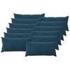 vidaXL Capa almofada 12 pcs HEERLEN Azul 40 x 80 cm Veludo