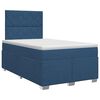 vidaXL Cama box spring com colch&atilde;o Azul 120 x 200 cm Tecido