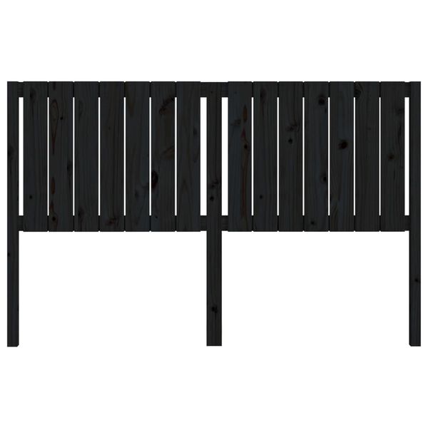 vidaXL Cabeceira de cama 165,5x4x100 cm pinho maci&ccedil;o preto