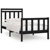 vidaXL Estrutura de cama 100x200 cm madeira de pinho maci&ccedil;a preto